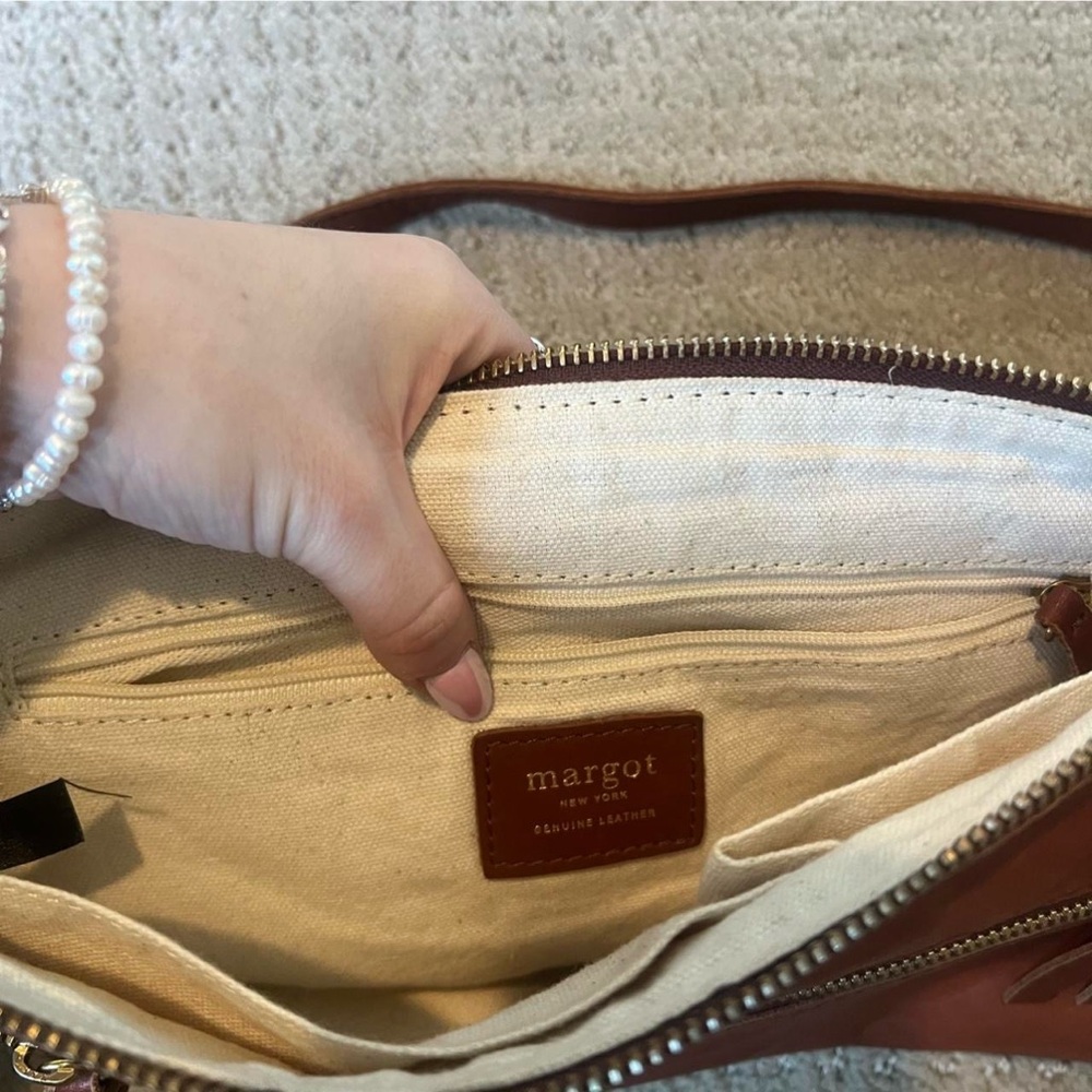 Tan Leather Crossbody Bag - Picture 5 of 5